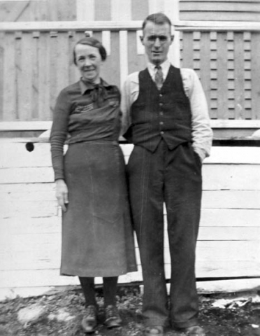 057: Mae Dunphy and her husband Denis Ryan. (circa 1940-1945) [courtesy of Marg (Ryan) Martin]  Mae daughter of Patrick Dunphy &amp;amp; Elizabeth Byrne; Denis son of Jeremiah Ryan &amp;amp; Mary Joseph Whelan.